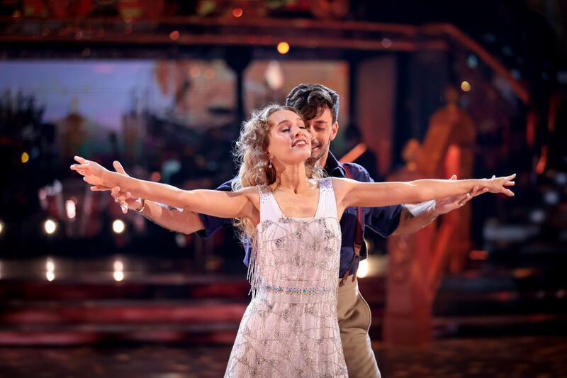 Ayling-Ellis in action on Strictly Come Dancing