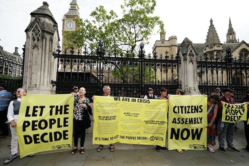 Environmental activists at Extinction Rebellion have called for a citizens assembly to propose ways to tackle climate change