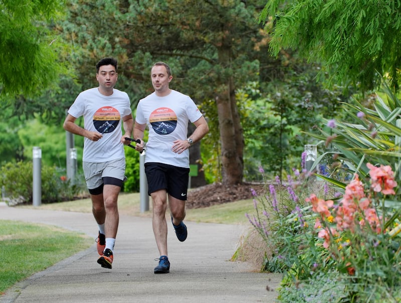 Michael Smith (left) and Jack Stacy (right) hopes to raise £150,000 for SeeAbility