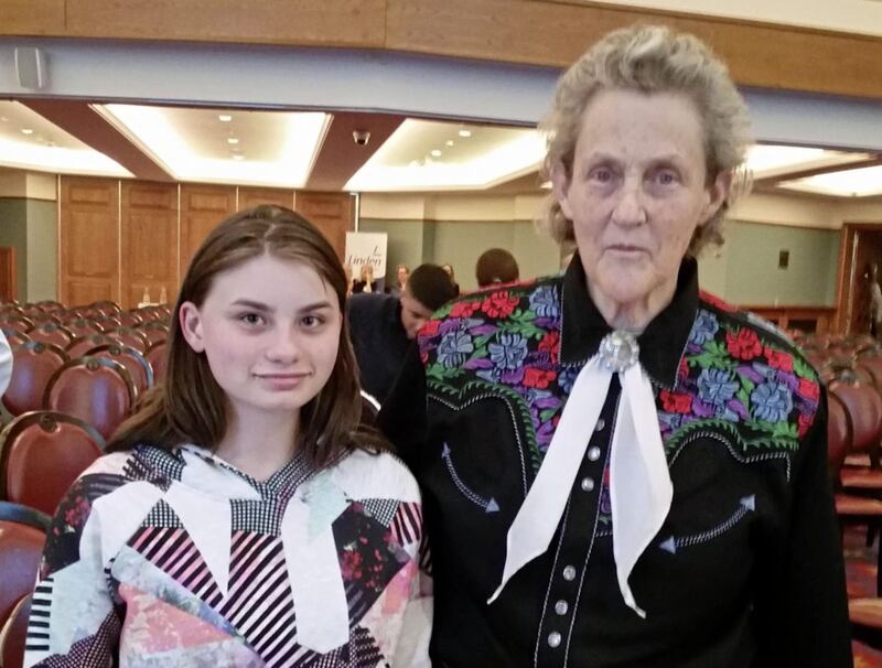 Kirsty Auden pictured with Dr Temple Grandin, the prominent author and speaker on both autism and animal behaviour at a recent Centre for Autism Conference in Belfast 