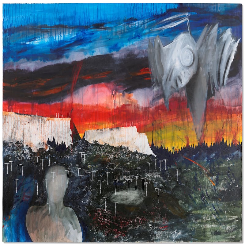 Get Out Before Saturday will be one of the pieces by Stanley Donwood which will go on display