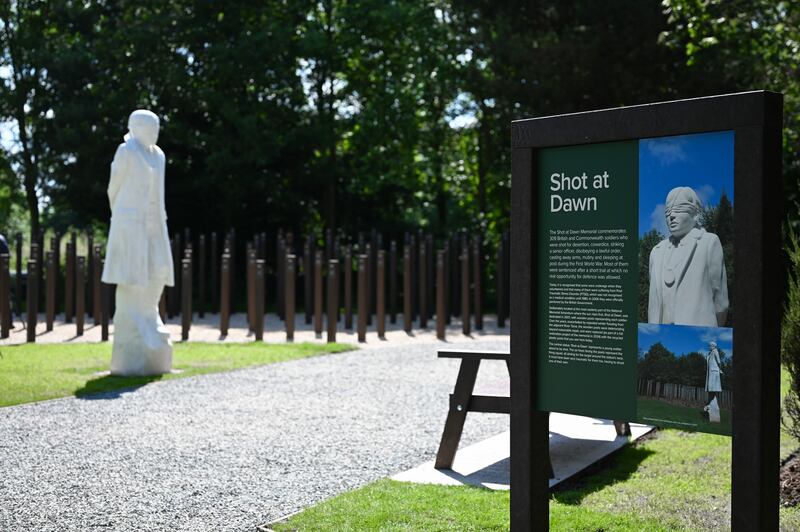 The memorial pays tribute to 309 soldiers executed during the First World War