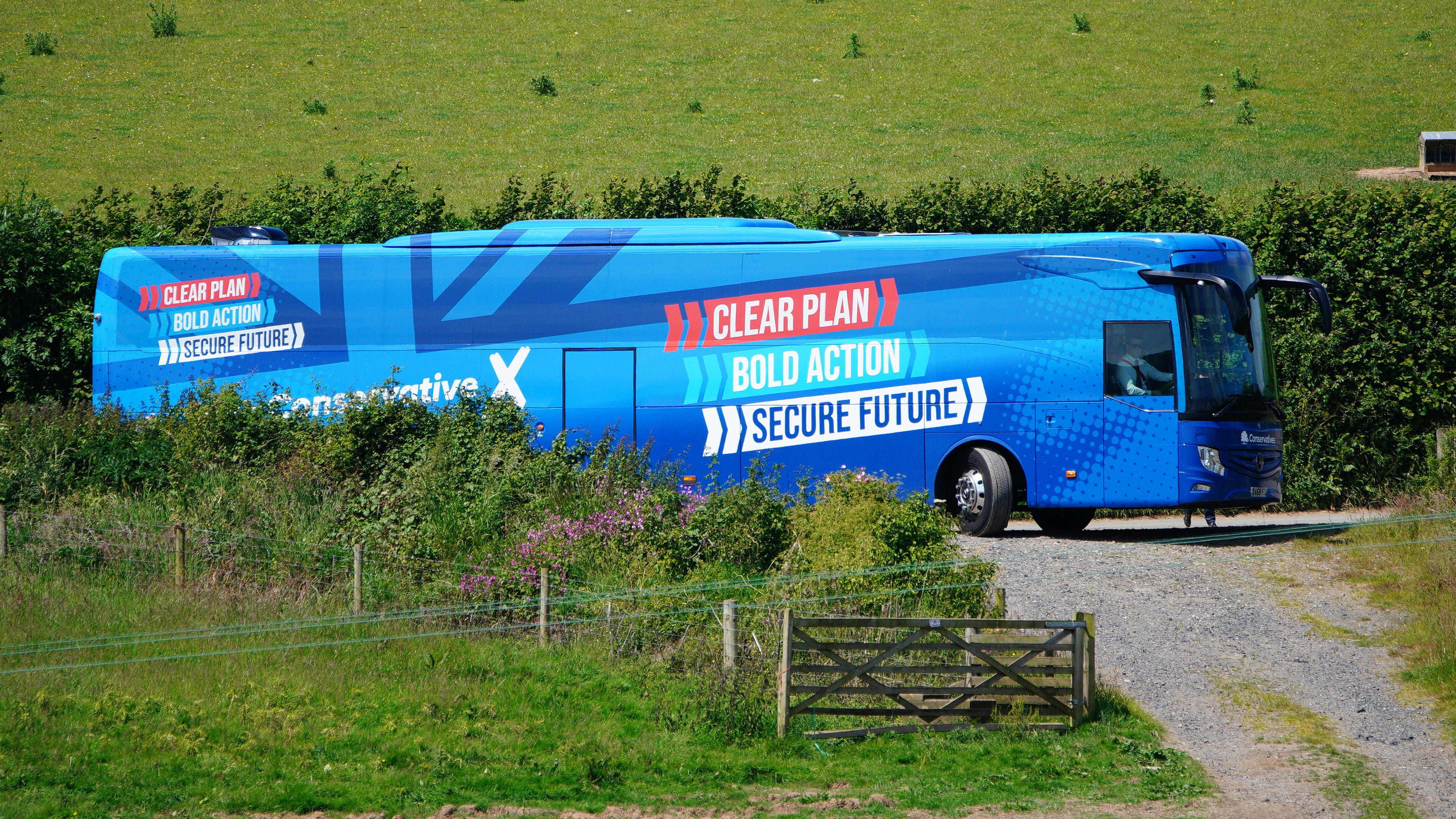 The Conservative Party battle bus