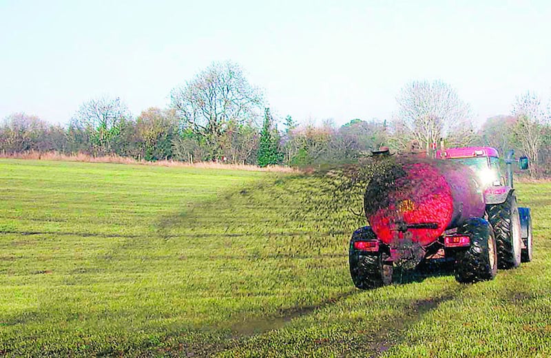 The deadline for spreading slurry closed on Saturday, both north and south, until January 31 next year 