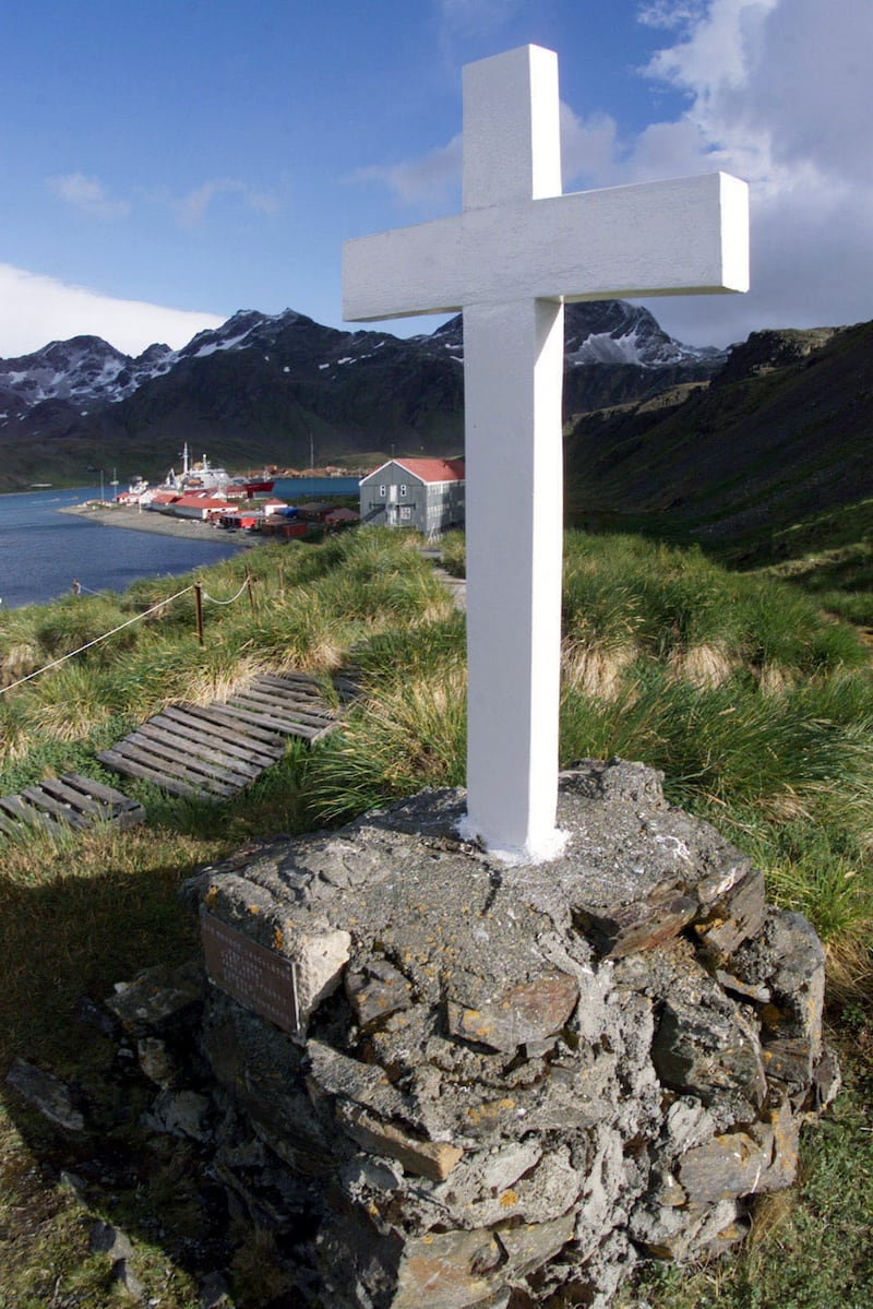 The Shackleton Memorial on South Georgia