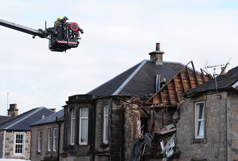 The roof of the building was ripped off in the incident