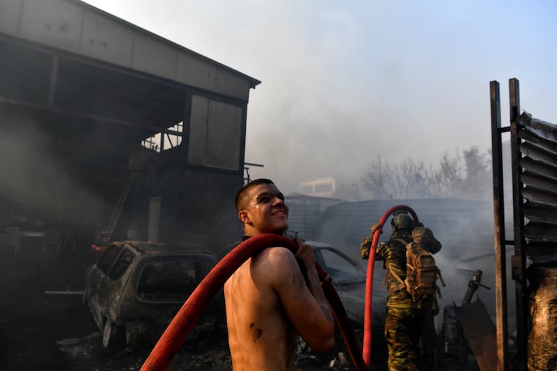 As hundreds of Greek firefighters attempted to tackle the blaze, other countries sent reinforcements (AP Photo/Michael Varaklas)