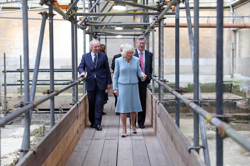 Camilla, who is patron of the £13 million project, said she ‘can’t wait to see the final version’