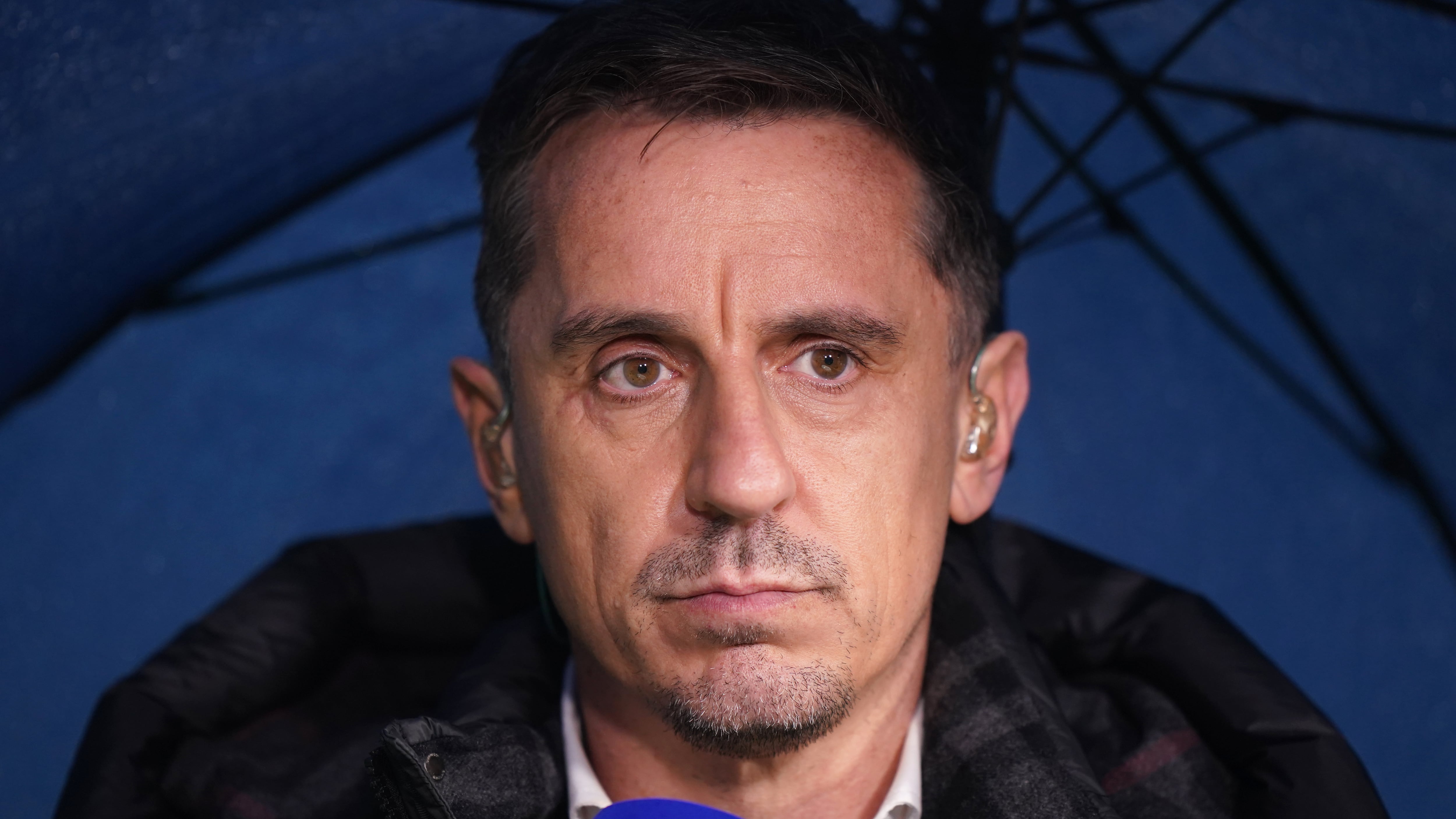 Sky Sports pundit Gary Neville before the Premier League match at Kenilworth Road, London. Picture date: Friday May 3, 2024.