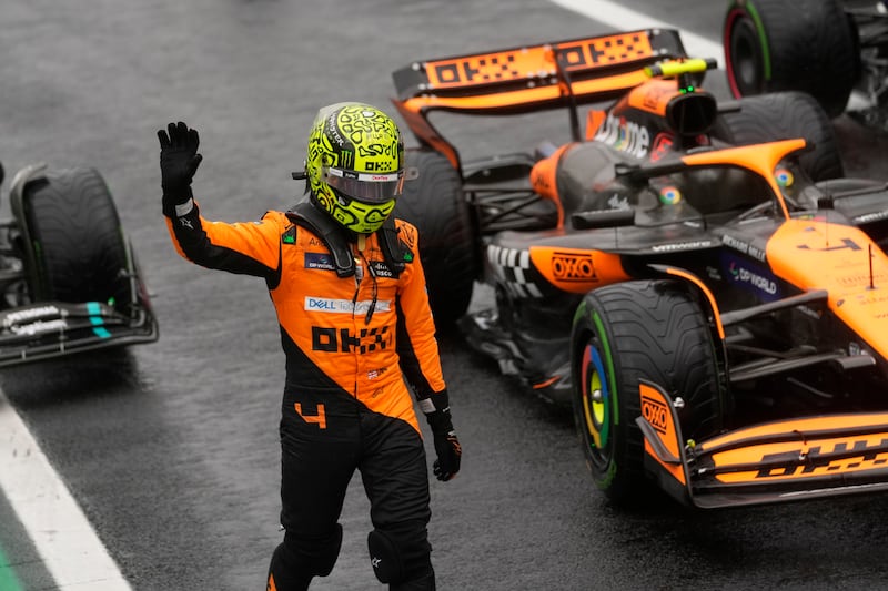 Lando Norris’ title hopes are slipping away (AP Photo/Andre Penner)