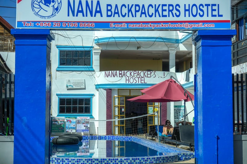 The Nana Backpacker Hostel in Vang Vieng (Anupam Nath/AP)