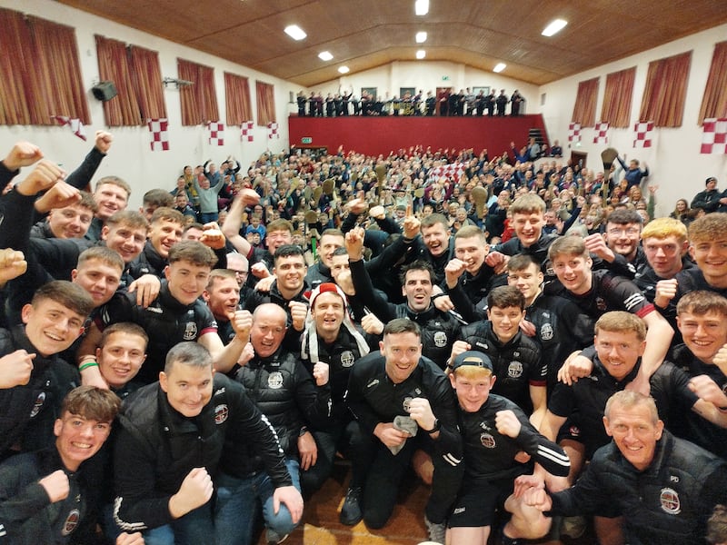 The Ulster title-winning Sleacht Néill players received a homecoming to remember on Sunday night after edging past Portaferry in the provincial decider