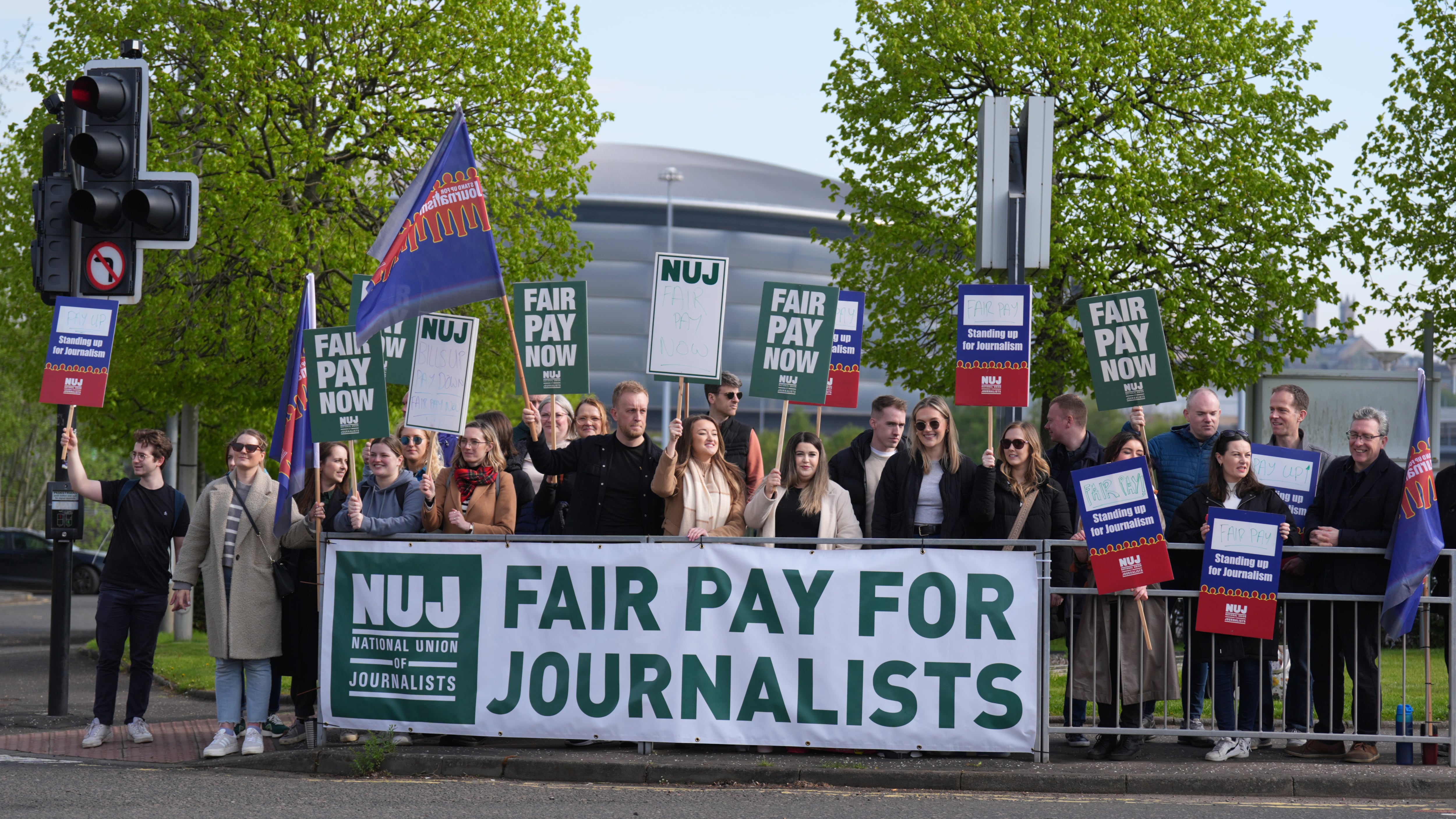 Journalists walked out on Wednesday