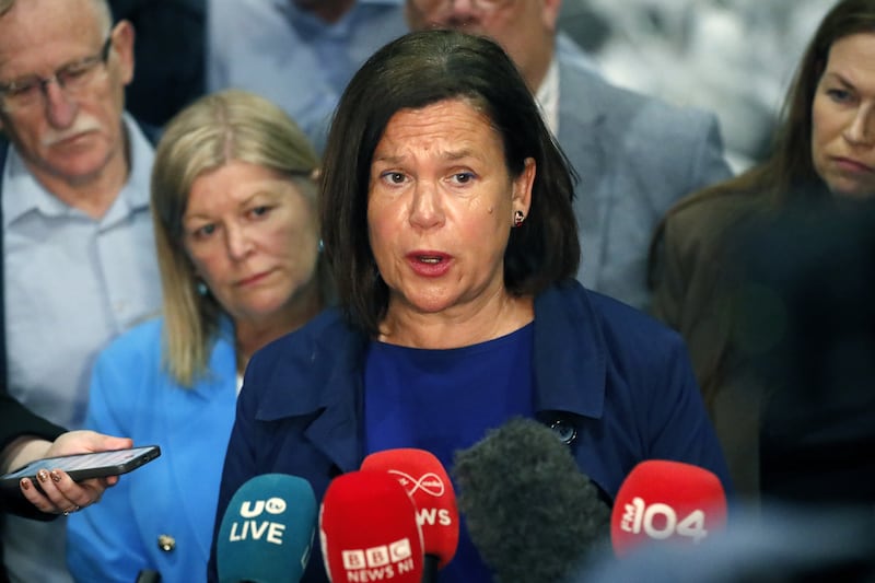 Sinn Fein Leader Mary Lou McDonald during the count for the European elections