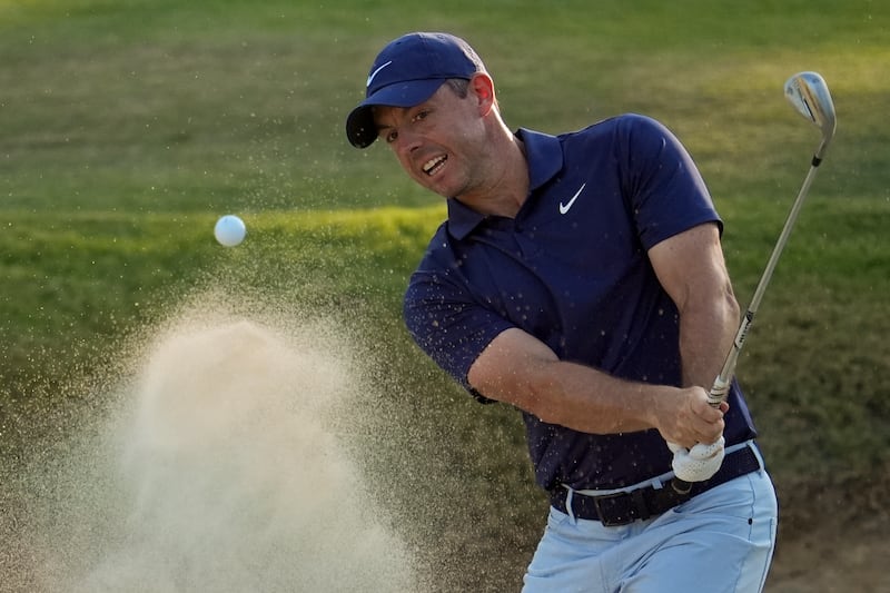 Rory McIlroy trails Bryson DeChambeau by three shots after 54 holes of the US Open (George Walker IV/AP)