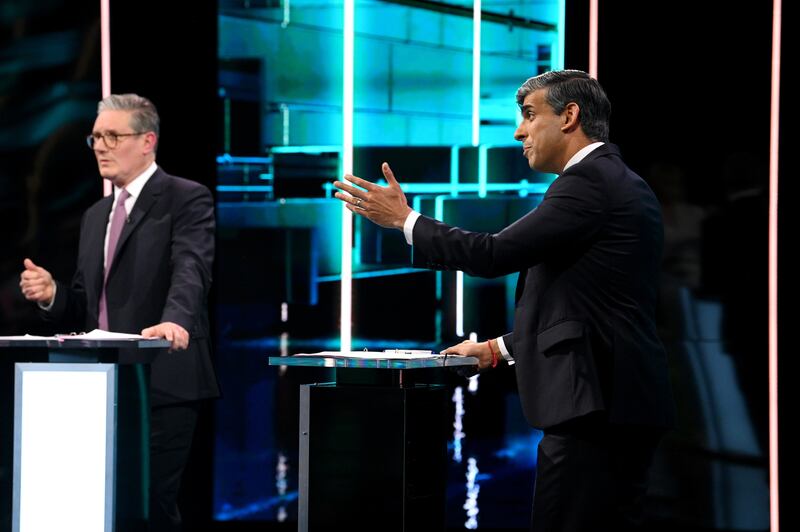 Rishi Sunak and Sir Keir Starmer went head to head in a TV debate on Wednesday (Jonathan Hordle/ITV)