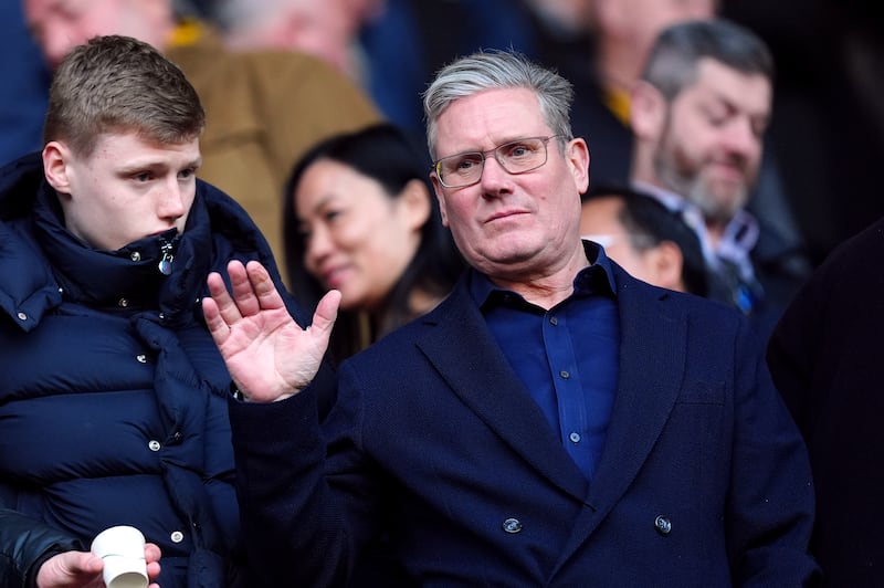 Sir Keir Starmer watching Arsenal