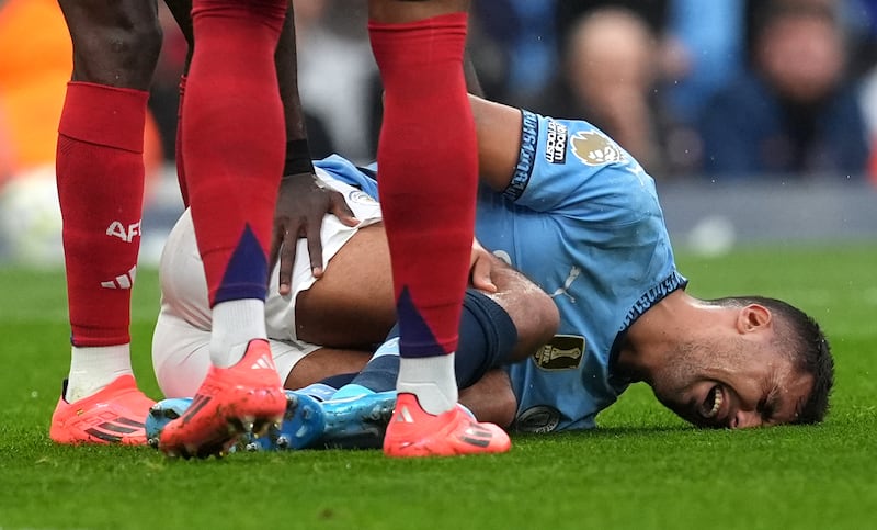 Rodri suffered a serious knee injury against Arsenal in September