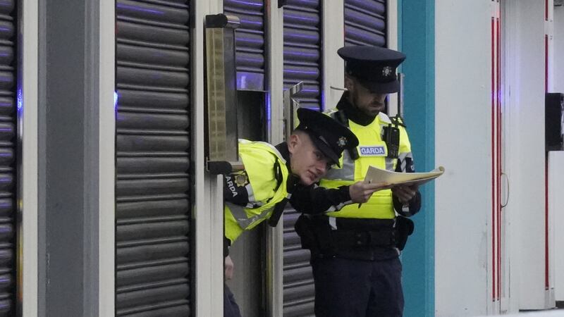 Garda officers at the scene in Blanchardstown