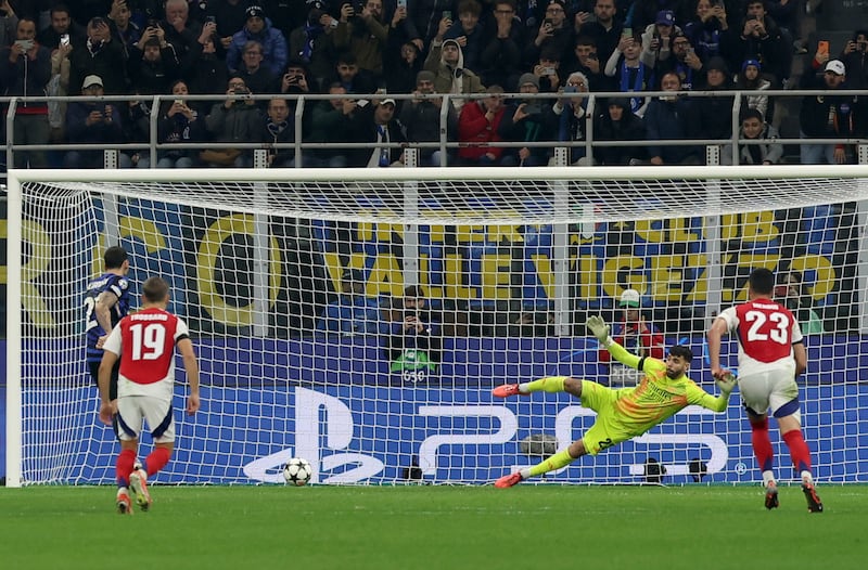 Hakan Calhanoglu scores from the spot