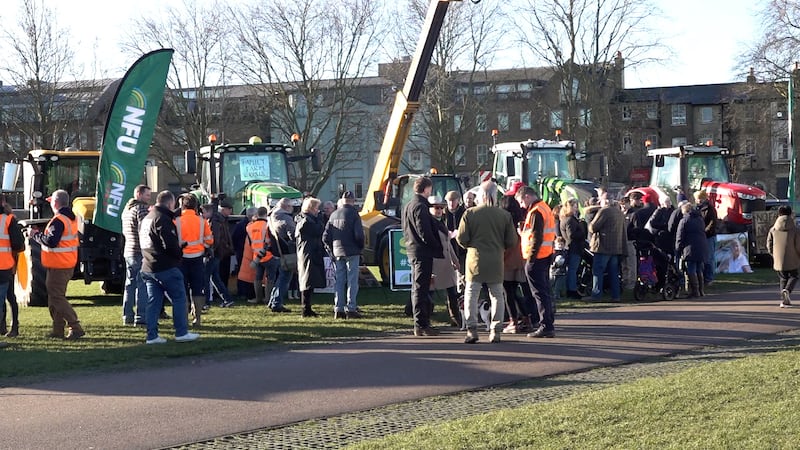 People in Cambridge taking part in the National Farmers’ Day of Unity