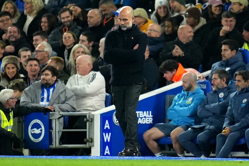 The reverse at Brighton made it back-to-back league defeats for Pep Guardiola’s Manchester City and four successive defeats in all competitions