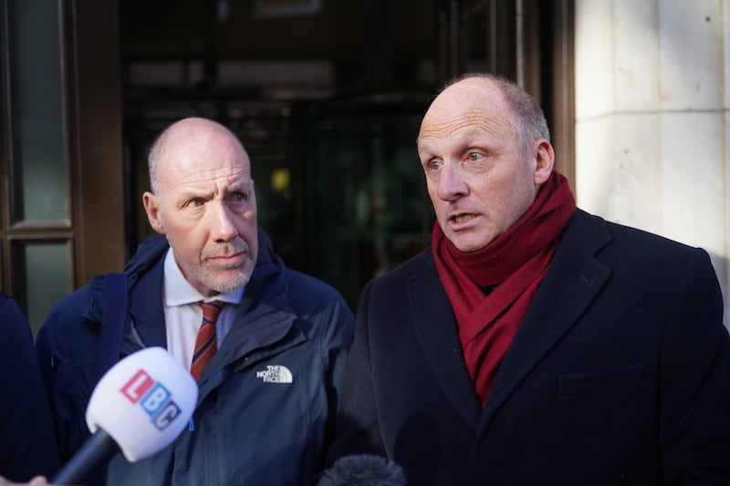 ASCL general secretary Geoff Barton with Paul Whiteman of the NAHT outside the Department of Education in January 2023 after the National Education Union announced plans to strike