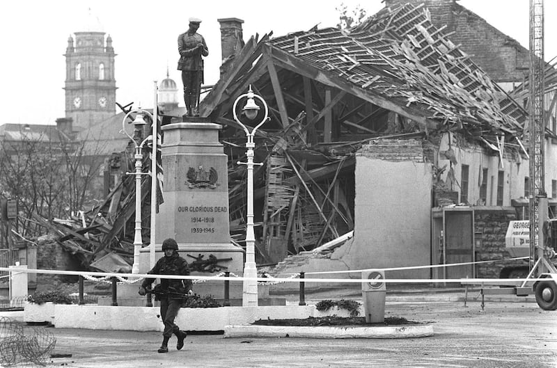 The scene following the Enniskillen bomb blast, in Co Fermanagh, which claimed the lives of 11 people