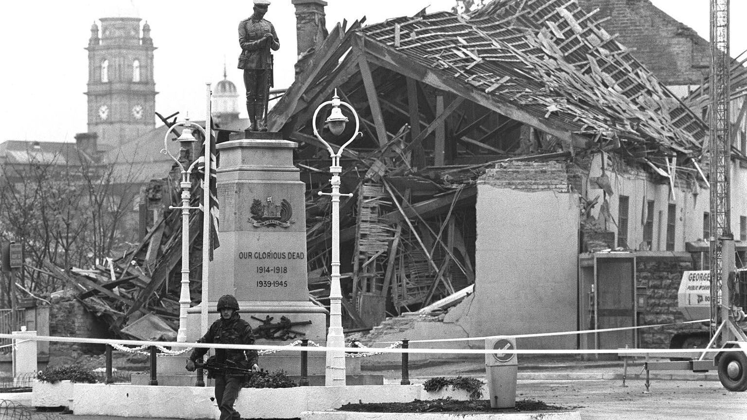 The scene following the Enniskillen bomb blast, in Co Fermanagh, which claimed the lives of 11 people
