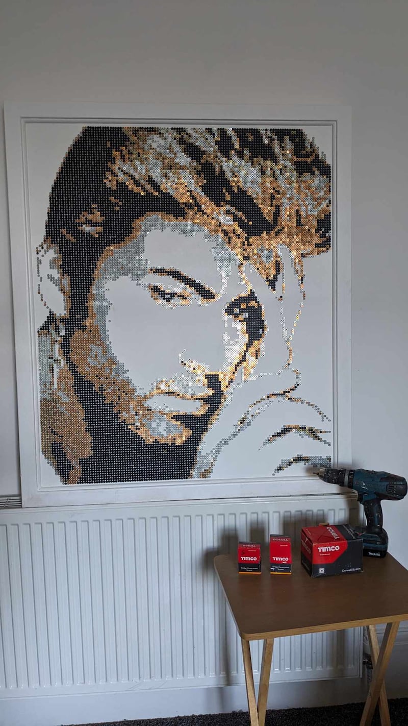 Around 12,000 screws were used to make the unique tribute