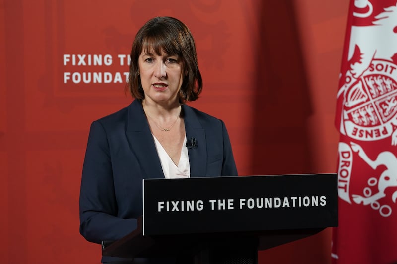 Chancellor Rachel Reeves during a press conference following her statement to the House of Commons on the findings of the Treasury audit into the state of the public finances