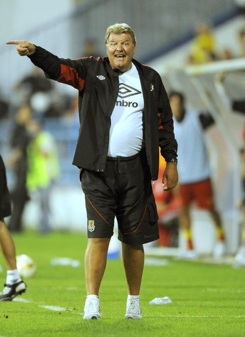 Wales manager John Toshack during the Euro 2012 qualifier Podgorica