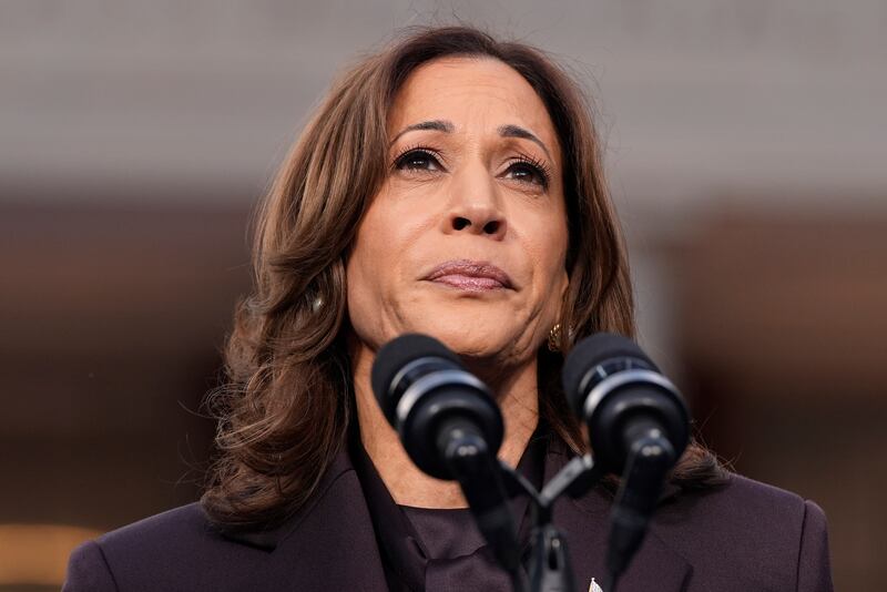 Vice President Kamala Harris delivers a concession speech after the 2024 presidential election (Jacquelyn Martin/AP)