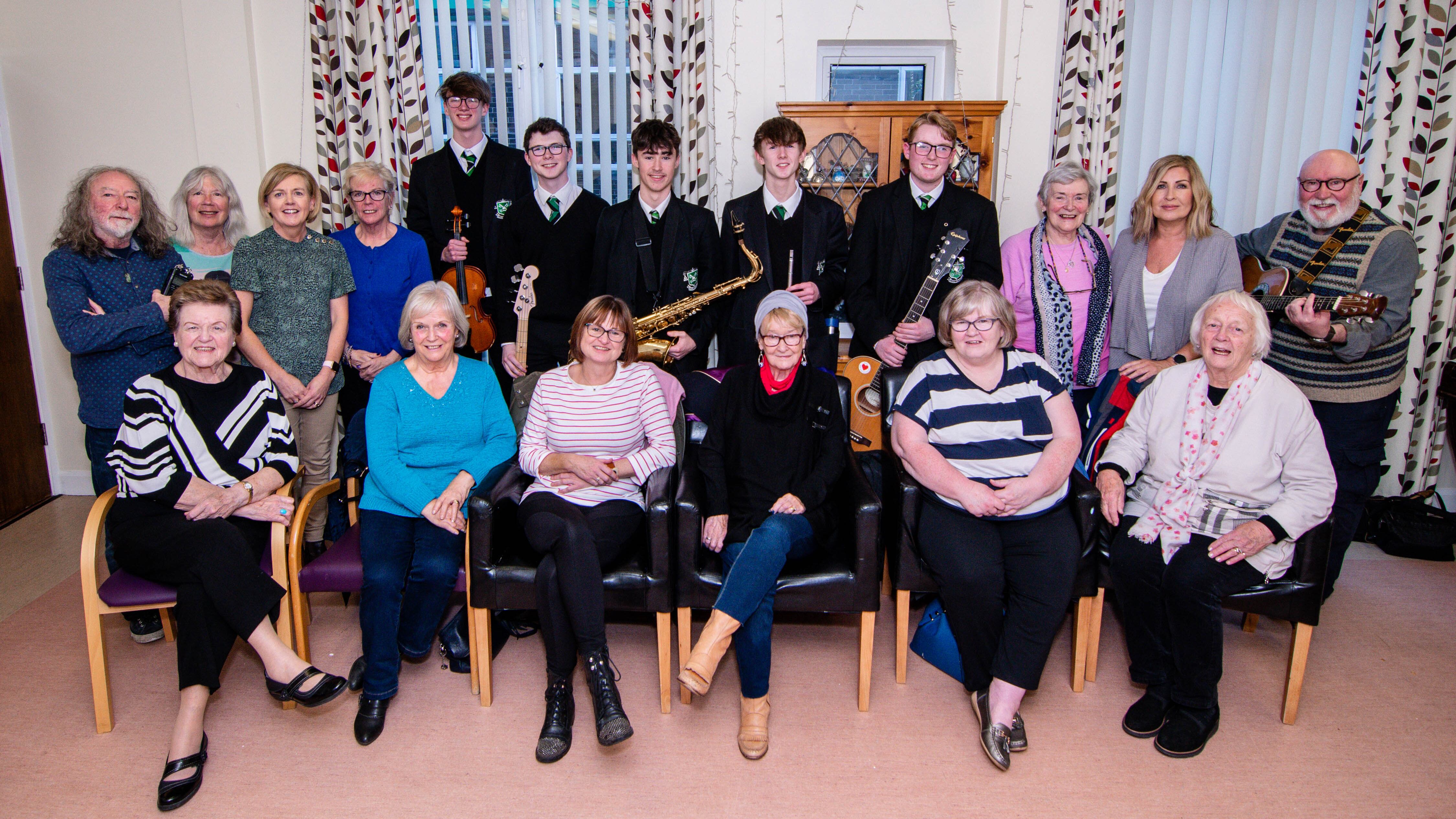 There was also an intergenerational element to the project with St Malachy’s students visiting Newington Day Centre