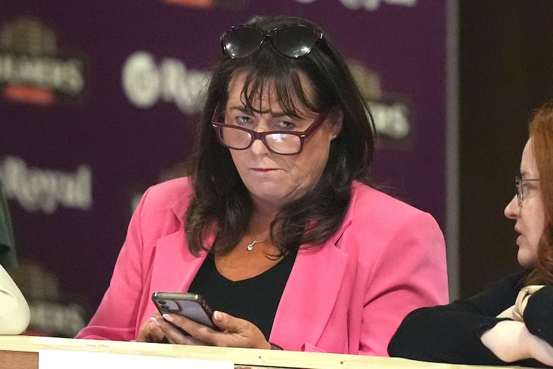 Michelle Gildernew from Sinn Fein listens to the results in Castlebar for the Midlands North West constituency in the European elections