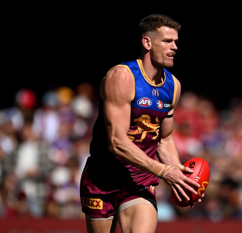 Darragh Joyce of the Lions in action during the round 19 AFL match between Brisbane Lions and Sydney Swans at The Gabba, on July 21, 2024, in Brisbane, Australia. (Photo by Albert Perez/Getty Images)