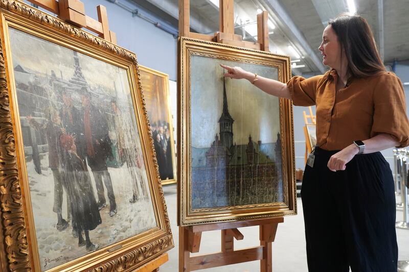 National Museum of Denmark paintings conservator Nina Wajnman (James Brooks/AP)