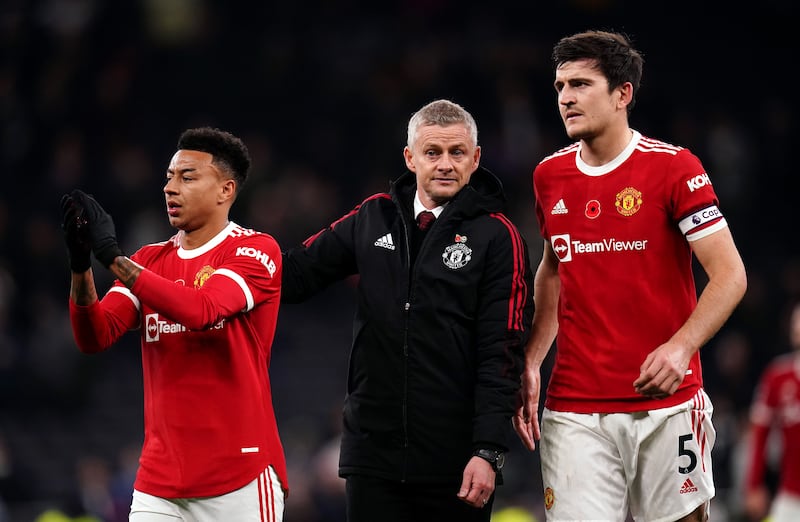 Ole Gunnar Solskjaer (centre) has not held a management role since leaving Manchester United