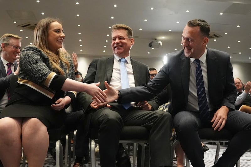 Russell Findlay (right) defeated Murdo Fraser (centre) and Meghan Gallacher (Left) to be the new Scottish Conservative leader.