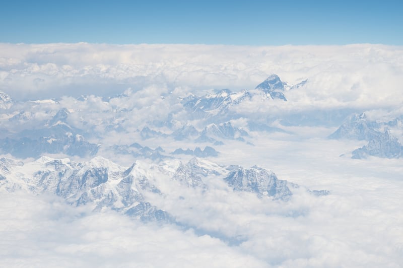 General view of Mount Everest and the Himalayas