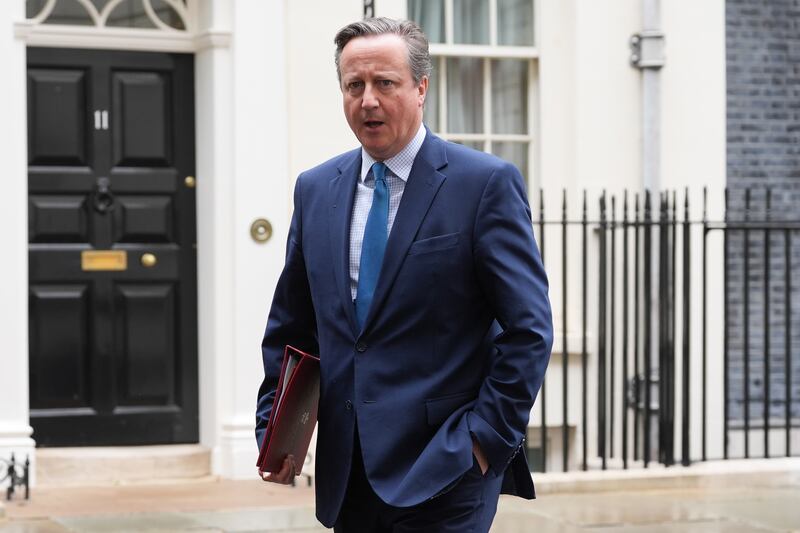 Lord Cameron said the Conservative government had been preparing to sanction two Israeli ministers