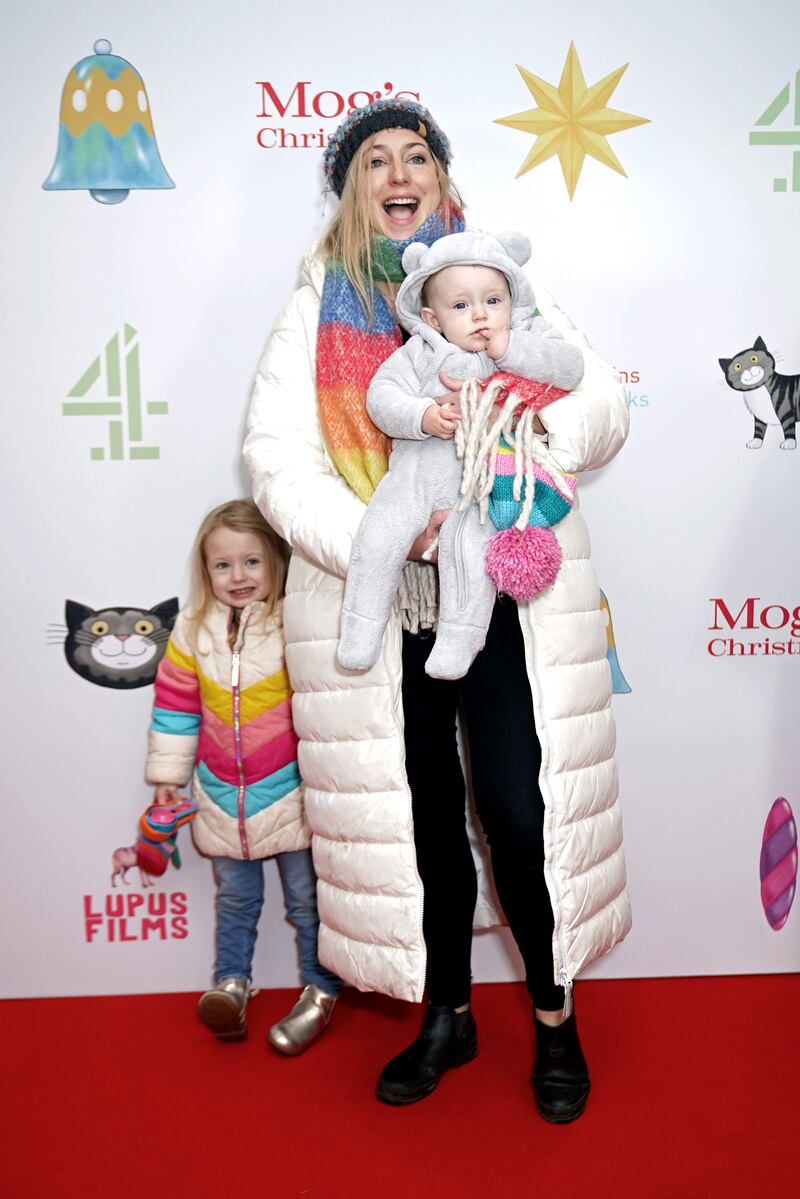 Ali Bastian with her daughters Isabella (left) and Isla