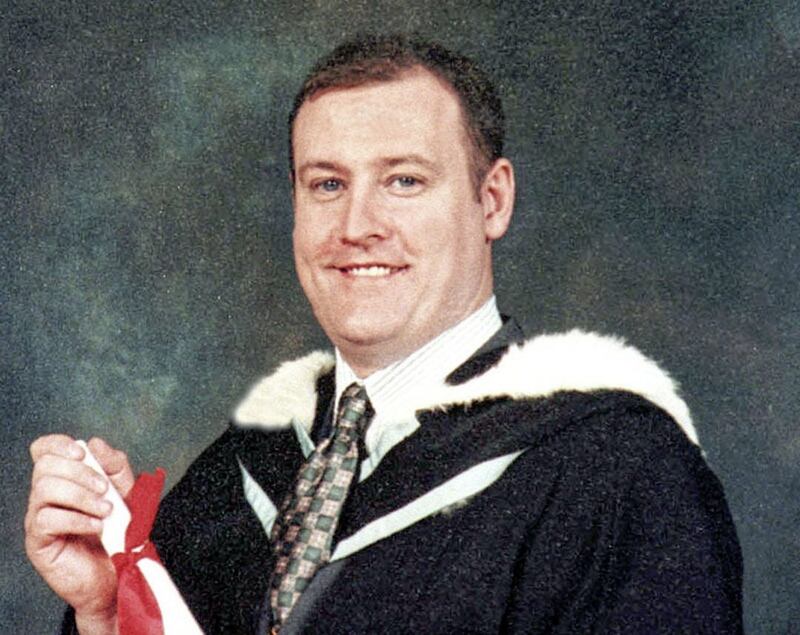 Michael McGoldrick pictured graduating from Queen&#39;s University Belfast three days before his murder by the LVF. Alan Lewis/PhotopressBelfast 