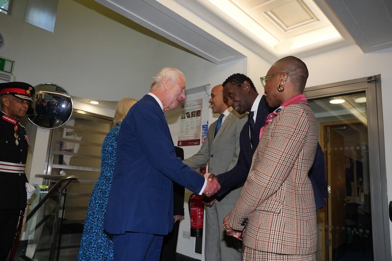 Charles and Camilla meet David Harewood and Cynthia Erivo