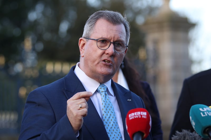 DUP leader Sir Jeffrey Donaldson has been in talks with the UK government
