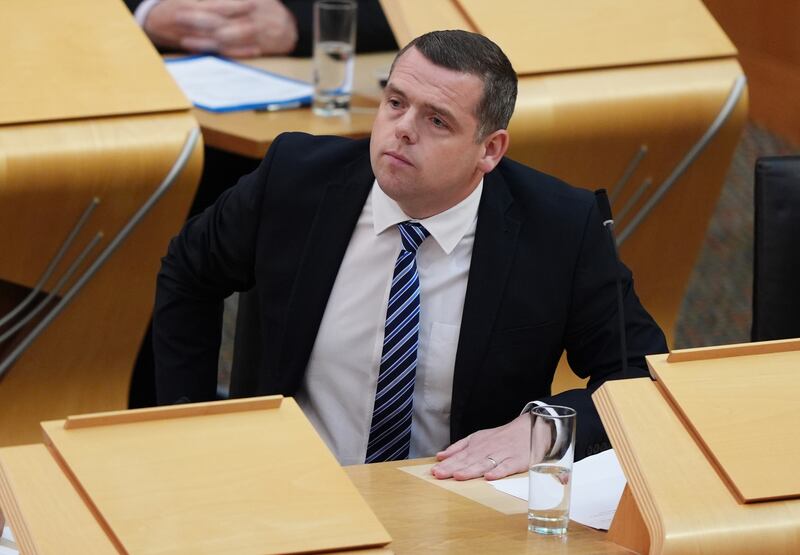 Douglas Ross quizzed the First Minister on Thursday