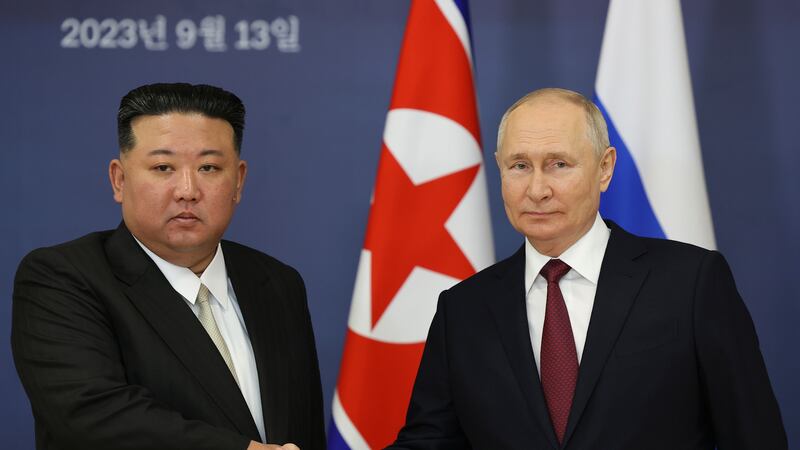Russia’s Vladimir Putin arrives for rare visit to North Korea