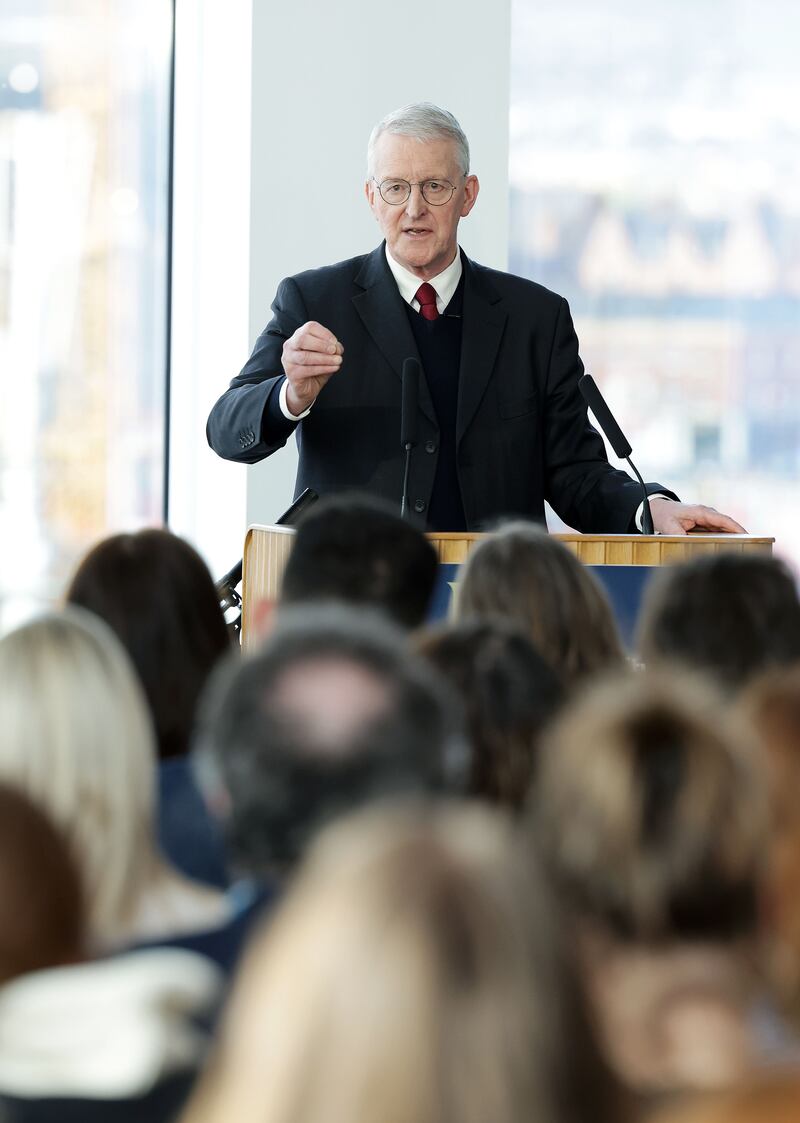 Press Eye – Belfast – Northern Ireland – 4th February 2025 – The Secretary of State for Northern Ireland, Hilary Benn MP pictured at the Ulster University in Belfast where he made a keynote speech marking the first anniversary of the restoration of the Stormont Executive, and devolved government in Northern Ireland.Photo by Kelvin Boyes / Press Eye.