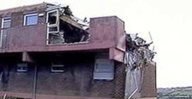 The scene of the bombing in Derry in 1987 
