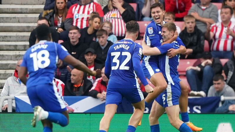 Mark McGuinness (right) scored Cardiff’s winner at Sunderland (Owen Humphreys/PA)